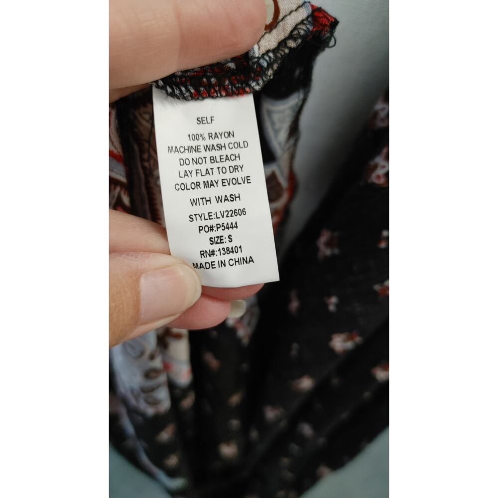 Lemon Tree Open Front Cardigan Lightweight Multicolor Small - Picture 5 of 5